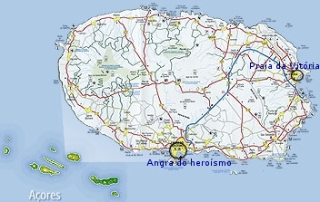 Map of Terceira island